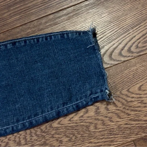 J. Crew Mid Rise Blue Jeans with Distressed Details - Picture 3 of 7